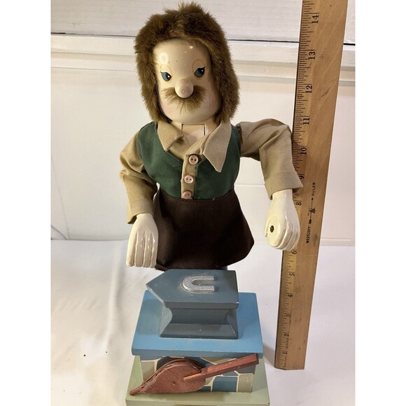 Vintage Wood Blacksmith Nutcracker Christmas Home Decor Tradesman Mustache - Picture 4 of 5
